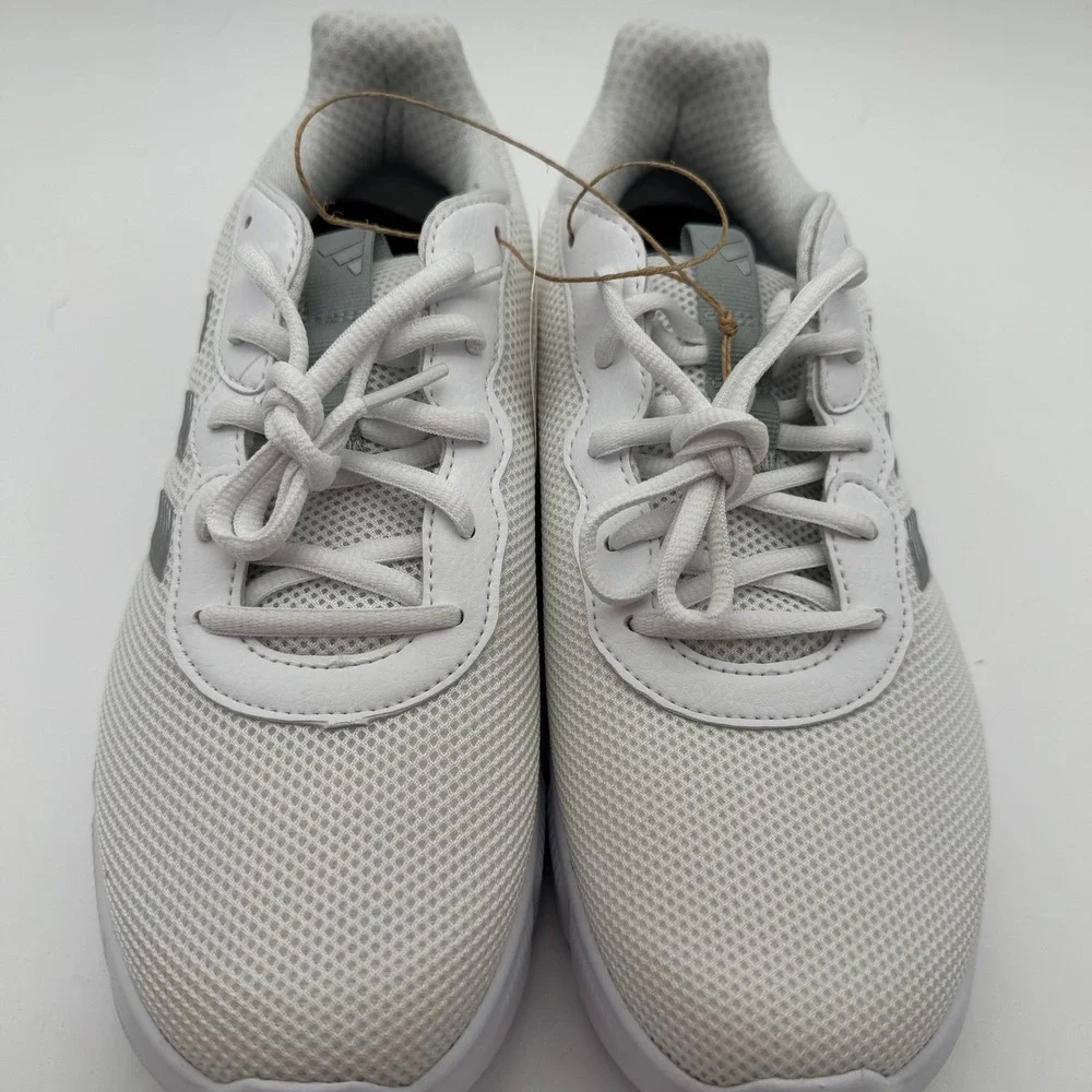 Adidas Cloudfoam Flex Lace Running Shoes White Gray Women's Size 9‎ NEW
